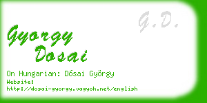 gyorgy dosai business card