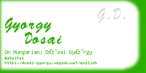 gyorgy dosai business card